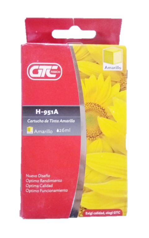* CARTUCHO HP ALTERNATIVO GT-951A P/HP 951XL -AMARILLO