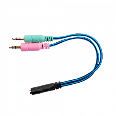 Adaptador 2 Stereo Macho A Hembra De 3 Contactos NS-ADST2ST3