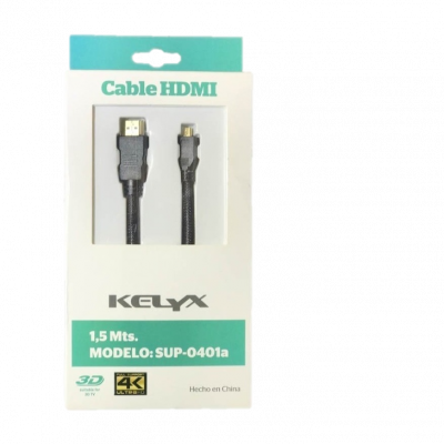 . CABLE HDMI-MICRO HDMI KELYX SUP-0401A 1.5MTS 3D 4K