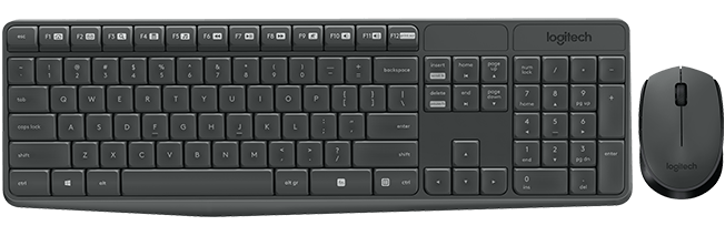 Kit Teclado+Mouse Logitech Wir MK235 Grey 920-007901