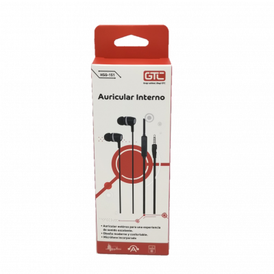 Auricular Interno GTC Microfono Incorporado HSG-151 Negro