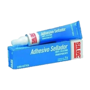 SILOC Silicona Adhesivo Sellador Uso General Transparente 25