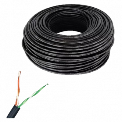 Bobina Cable Utp NET QUALITY CAT 5E EXT NEG. 2 PARES X 100M
