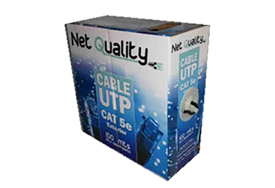 Bobina Cable UTP CAT5e Net Quality Exterior Negro X100mts