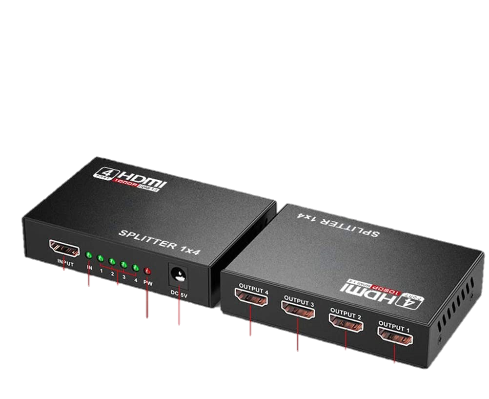 Splitter Hdmi Activo 1x4 Full-hd 1080p (led/lcd/3d) Net Qual