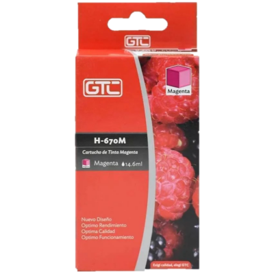 * CARTUCHO HP GTC 670 MAGENTA