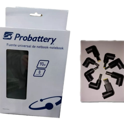 Cargador Universal de Notebook - 90W - 8 Pines Probattery