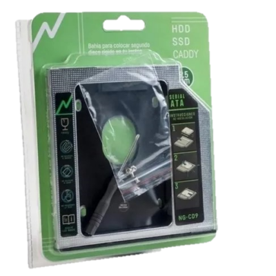 * Adaptador Disco Caddy Notebook HDD SDD Segundo 9.5m Noga N