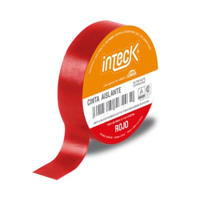 Cinta Aisladora Pvc Inteck - Roja 10 Metros