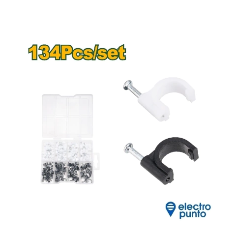 Kit de grampa de cable de 134 piezas Jadever JDFQAB01