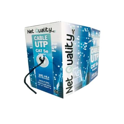 Bobina Cable UTP CAT5e Net Quality Exterior 2 Pares X305mts