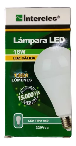 Lampara Led A60 18W Interelec L/Calida E27