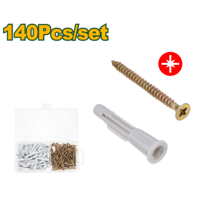 Kit de 70 Tornillos fix punta aguja con 70 Tarugos JDXT2B01