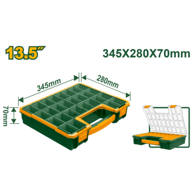 Maleta organizadora 13.5'' - 345 x 280 x 70mm - 28 cubos JDT
