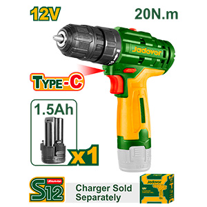 Taladro Atornillador Inal?mbrico 1500 rpm - Voltaje: 12V - M