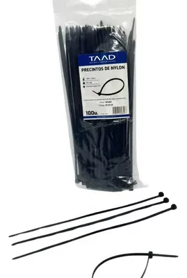 PRECINTO NEGRO 250mm X 3.6mm - BOLSA 100 U Taad PI13201