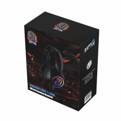 Auricular Gamer Raptor Shadow Core RGB 7.1 cancelacion sonid