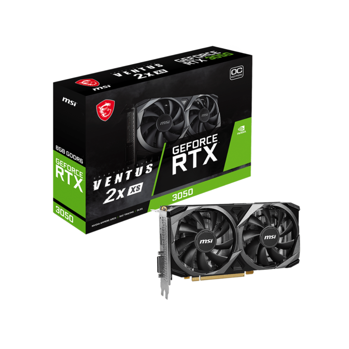 Placa De Video VGA MSI GeForce RTX 3050 VENTUS 2X XS 8G OC