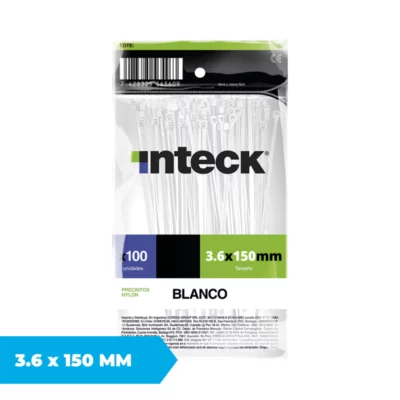 Precinto De Nylon 3.6Mm X 150Mm - Blanco 100 Unidades PN36-1