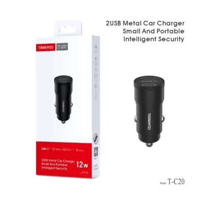 Cargador Celular Para Auto Tranyoo 3.1A 12W  2USB T-C20