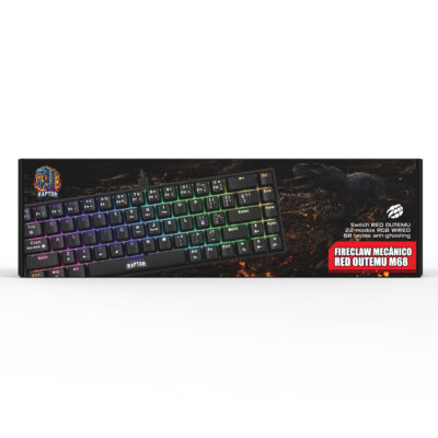 Teclado Gamer Raptor Fireclaw M68 Mecanico Retroiluminado Sw