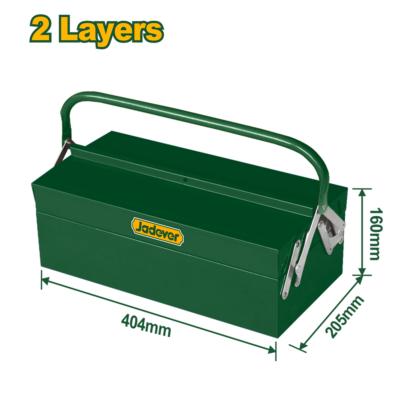 Caja de herramientas De Acero 1 Compart. + 2 Bandejas Jadeve
