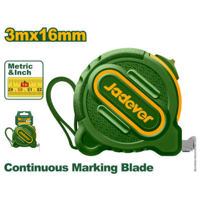 Cinta Metrica De Acero, 3Mx16Mm Jadever JDMT1210