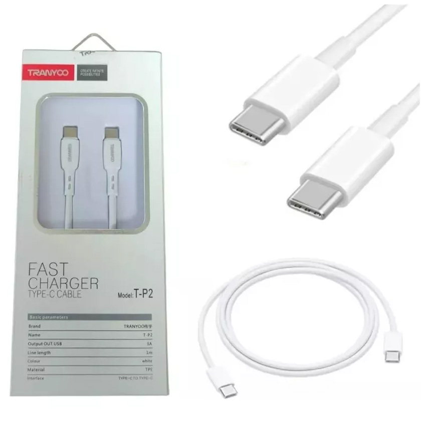 Cable Celular Tipo C A Tipo C Tranyoo T-P2 65w 1mts