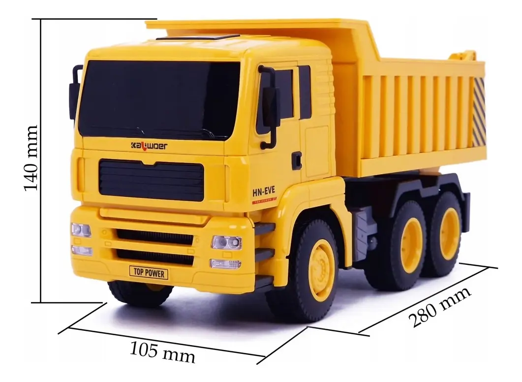 Camion Volcador Control Remoto Escala 1:18 Luces Bateria Ama - Imagen 4
