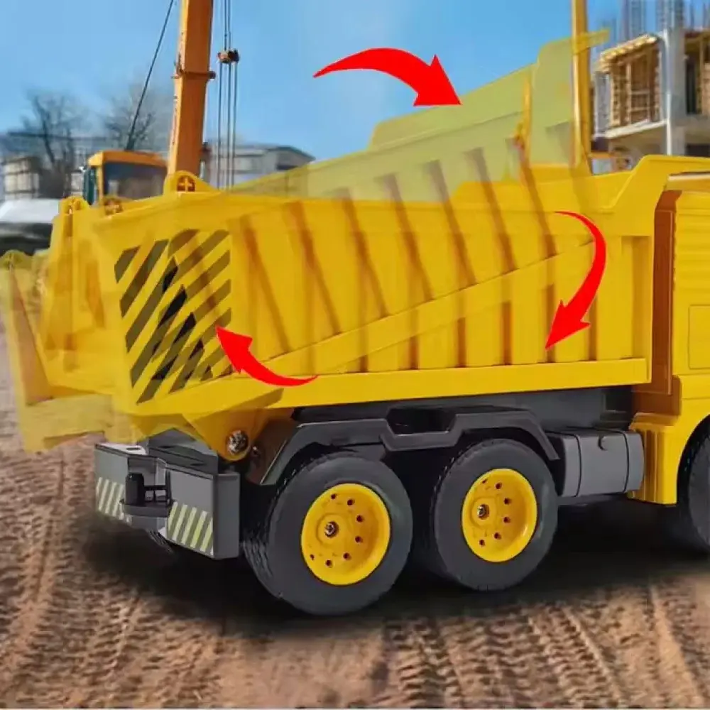 Camion Volcador Control Remoto Escala 1:18 Luces Bateria Ama - Imagen 6