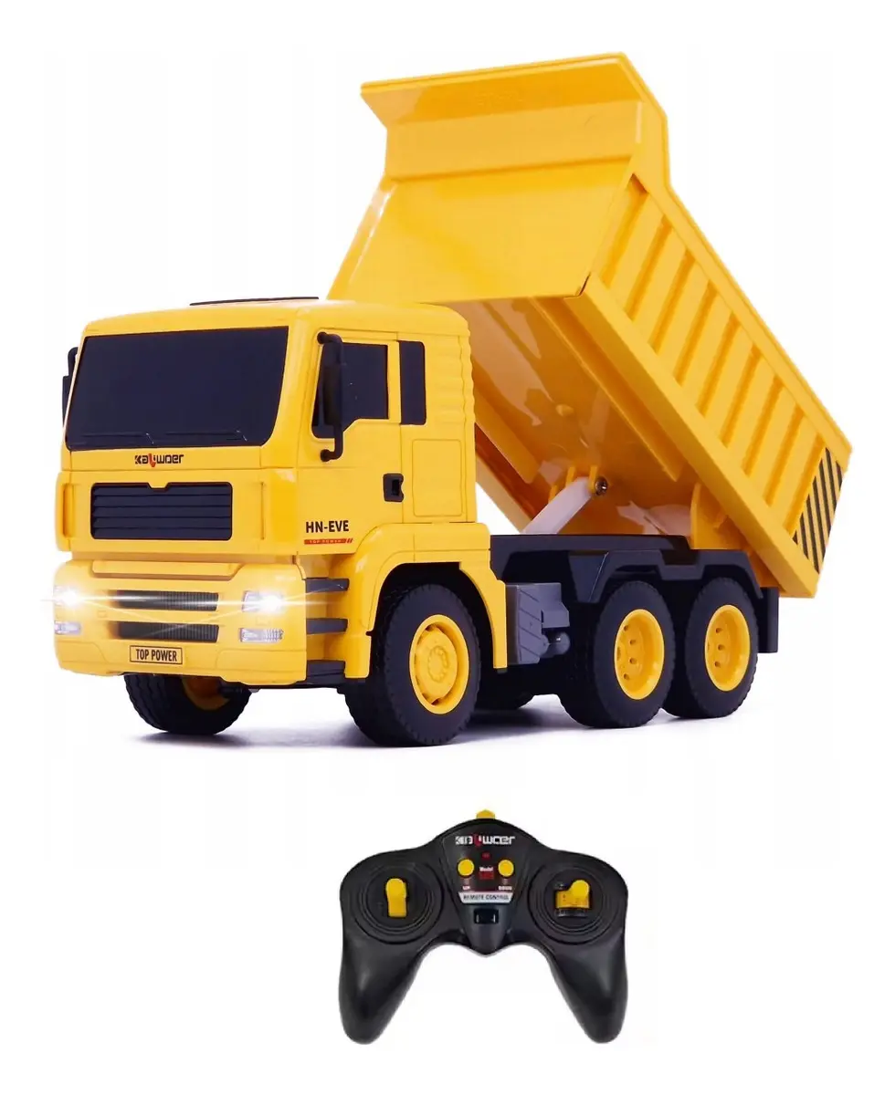 Camion Volcador Control Remoto Escala 1:18 Luces Bateria Ama - Imagen 9
