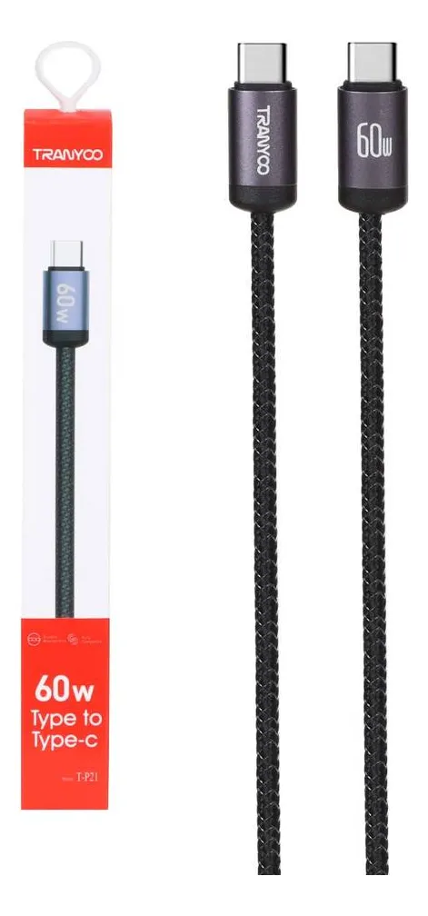 Cable Celular C A C Super Fast 60w 1m Tranyoo T-P21 - Imagen 2