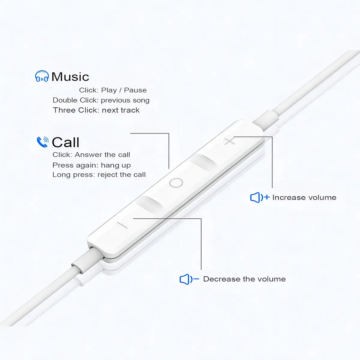 Auricular Tranyoo T-R12 In-ear Cable 3.5mm/1.2mt - Imagen 2
