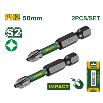 Puntas de destornillador de impacto-PH2 X 50MM - 2 Piezas Ja