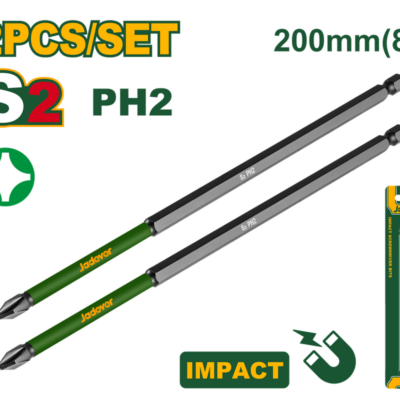 Puntas de destornillador de impacto - PH2 x 
200mmX2 Jadever