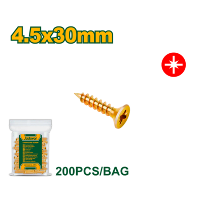 Tornillo Fix Madera Punta Aguja 4,5x30mm X200 Uni Jadever JD
