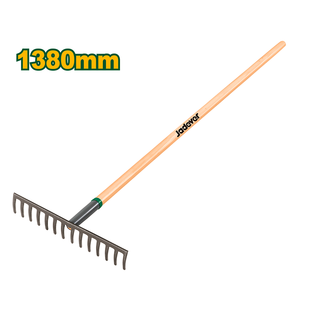 Jadever Rastrillo Grava 14 Dientes Acero JDXW1314 Mango Made