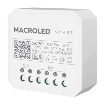 Interruptor Macroled WiFi Smart Inteligente Macroled SSX2-WI
