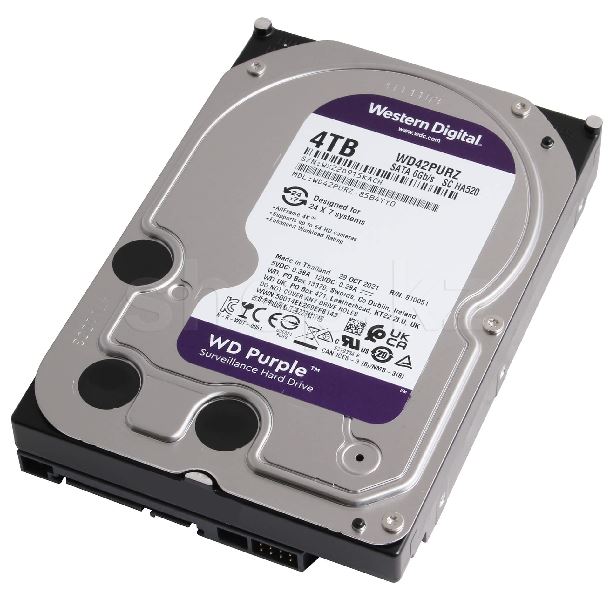 Disco Rigido WD 4TB SATA III PURPLE SURVEILLANCE