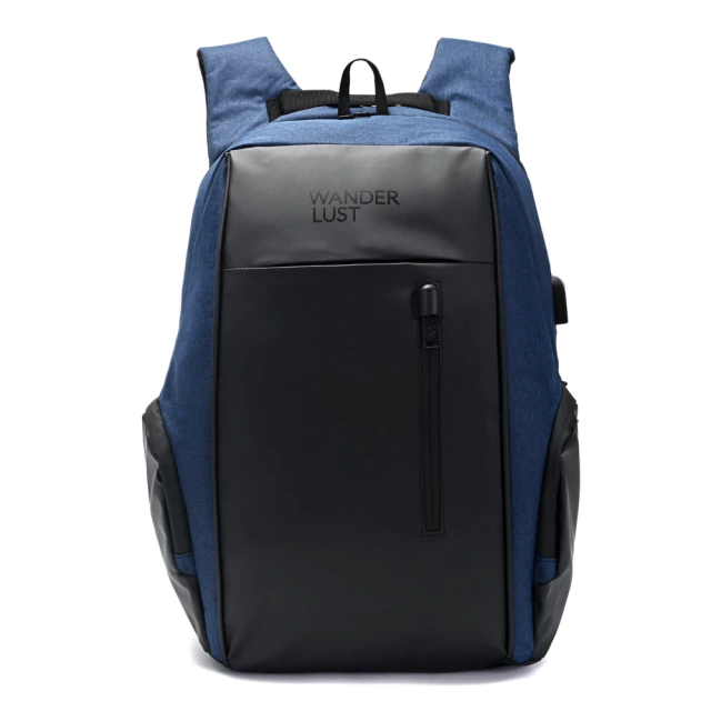 Mochila Porta Notebook Wanderlust Antirobo Urbana Azul - Neg - Imagen 6