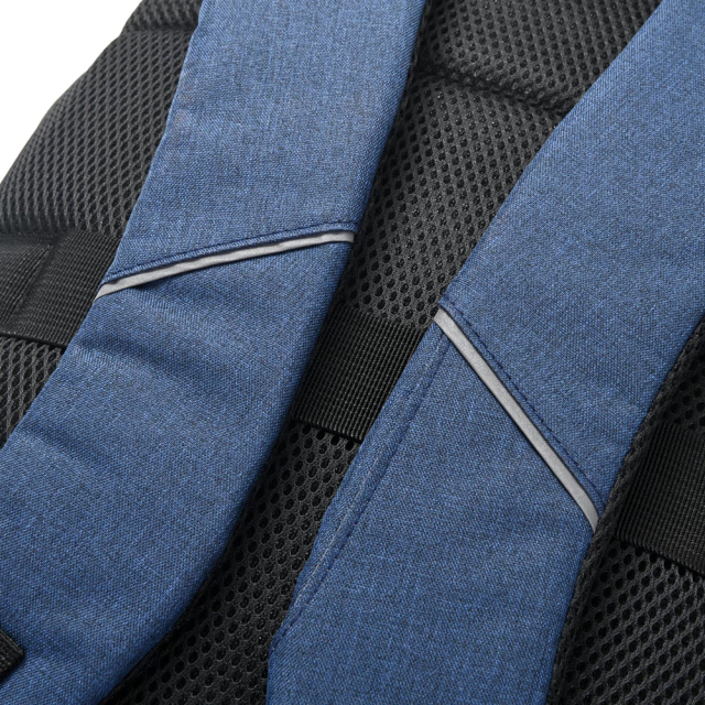 Mochila Porta Notebook Wanderlust Antirobo Urbana Azul - Neg - Imagen 4