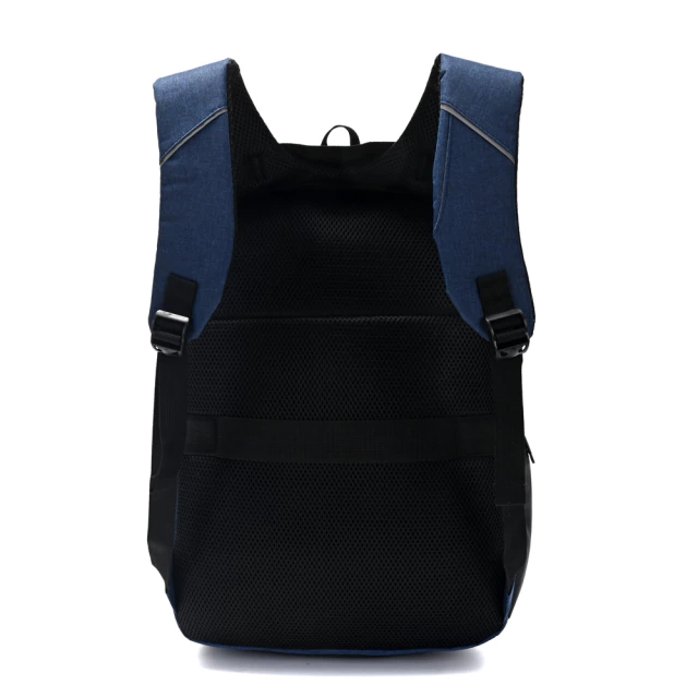 Mochila Porta Notebook Wanderlust Antirobo Urbana Azul - Neg - Imagen 2