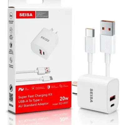 Cargador Celular Seisa Con Cable Tipo  C - C 20W  SQ-P06CC