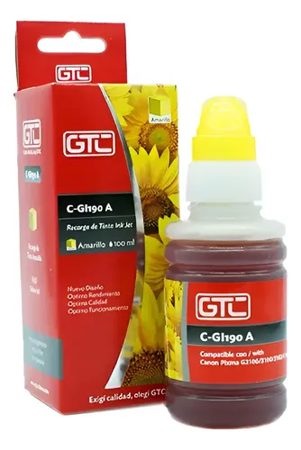 TINTA CANON GI190A AMARILLO GTC