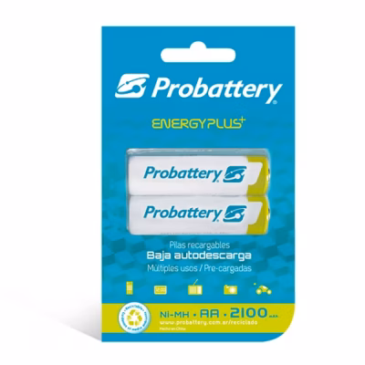 Pila Recargable  AA 2100mAh Blister x 2 PRNB-AA2100-BLX2 PROBATTERY
