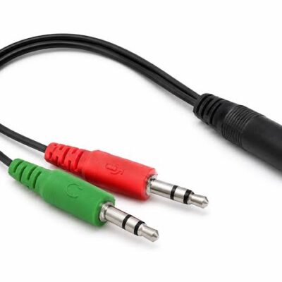 Adaptador 2 Stereo Macho A Hembra De 3 Contactos