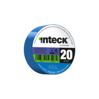 Cinta Aisladora Pvc Inteck - Azul 20 Metros CA-A-20