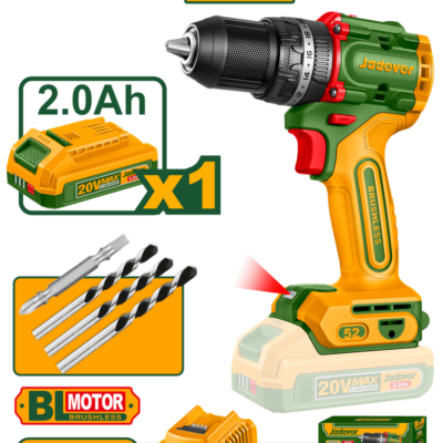Taladro Atornilladro Con Impacto Motor Brushless Jadever JDCDP5282-4