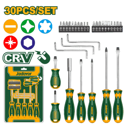 Kit de destornilladores 30 Piezas Jadever JDSS1430