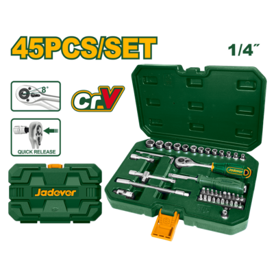 Kit de tubos y llave cricket 45 piezas 1/4'' JDST4D45